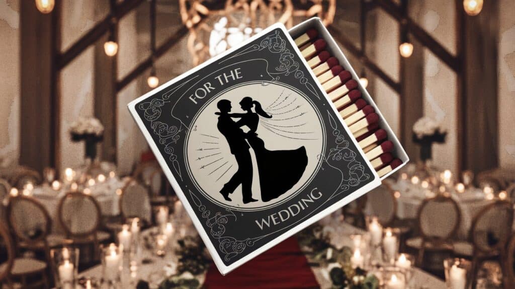 Custom matchbox for wedding