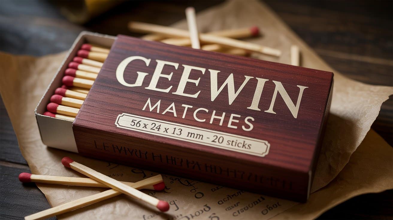 Geewin Matches Box Size and Matchstick